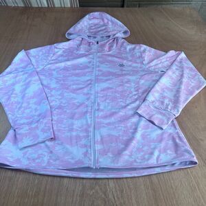 Mofiz Pink Camo Zip Hoodie 2XL Lightweight Hooded Jacket Women